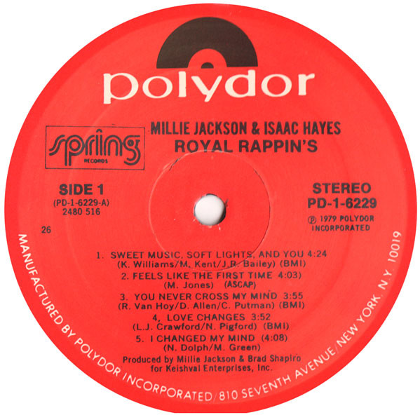 Millie Jackson & Isaac Hayes - Royal Rappin's | Polydor (PD-1-6229)