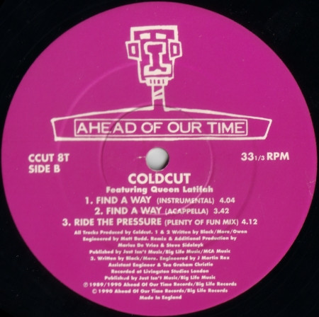 Coldcut Featuring Queen Latifah - Find A Way | Ahead Of Our Time (CCUT 8T) - 4 Coldcut Featuring Queen Latifah - Find A Way | Ahead Of Our Time (CCUT 8T) - 4