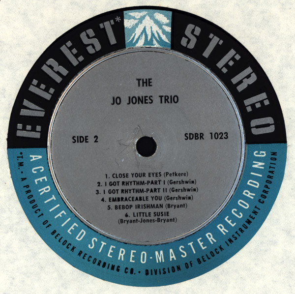 The Jo Jones Trio - Jo Jones Trio | Everest (SDBR-1023) - 4