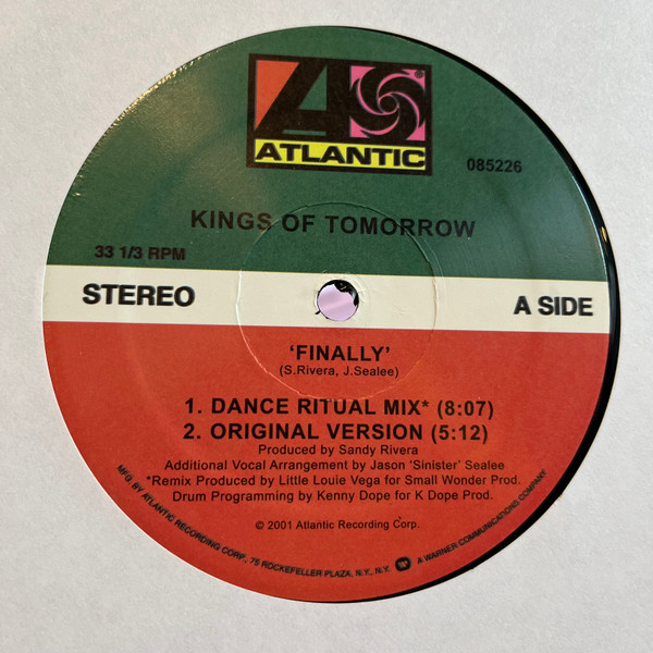Kings Of Tomorrow Featuring Julie McKnight - Finally | Atlantic (0-85226) - 2