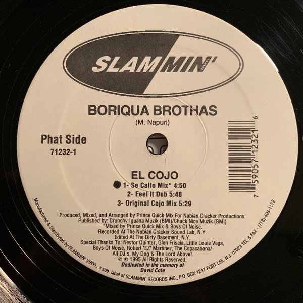 Boriqua Brothas - El Cojo | Slammin' Records (71232-1)