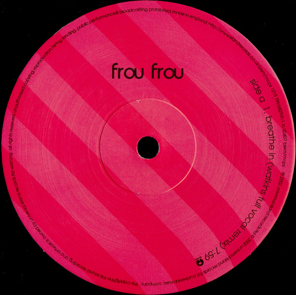 Frou Frou - Breathe In | Island Records (12IS 799) - 3