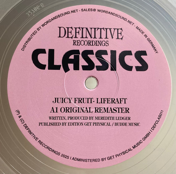 Juicy Fruit - Liferaft | Definitive Recordings (DEFCLAS011) - 2