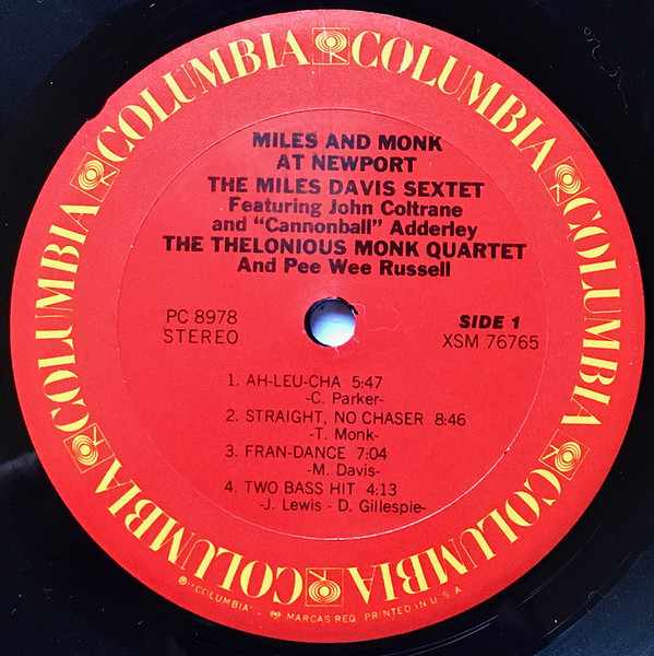 The Miles Davis Sextet & The Thelonious Monk Quartet - Miles & Monk At Newport | Columbia (PC 8978.) - 3 The Miles Davis Sextet & The Thelonious Monk Quartet - Miles & Monk At Newport | Columbia (PC 8978.) - 3