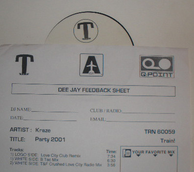 Kraze - The Party 2001 | Train! Records (TRN 60059)