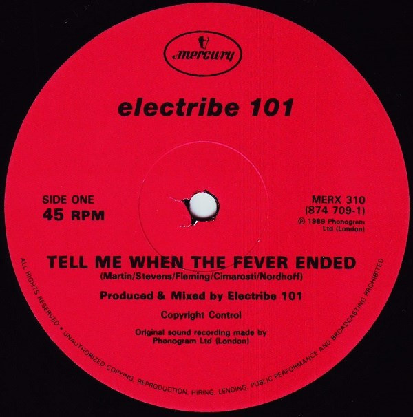 Electribe 101 - Tell Me When The Fever Ended | Mercury (MERX 310) - 3