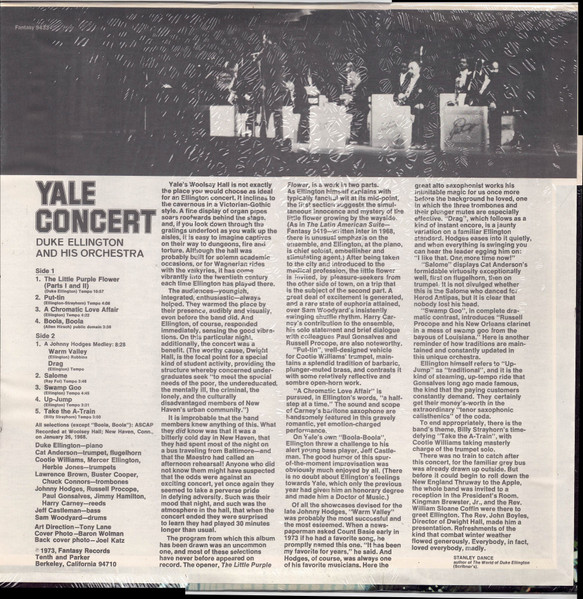 Duke Ellington And His Orchestra - Yale Concert | Fantasy (9433) - 2