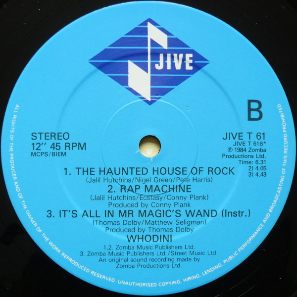 Whodini - The Whodini Electro 5 Track E.P. | Jive (JIVE T 61) - 4
