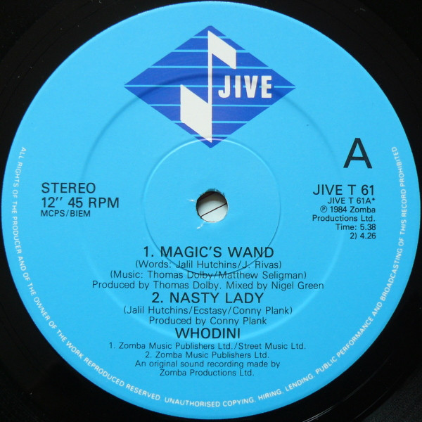 Whodini - The Whodini Electro 5 Track E.P. | Jive (JIVE T 61) - 3