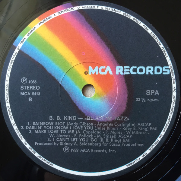 B.B. King - Blues 'N' Jazz | MCA Records (MCA 5413) - 4