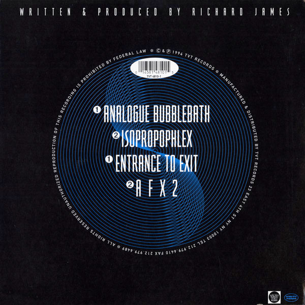 AFX - Analogue Bubblebath | TVT Records (TVT 4810-1) - 2