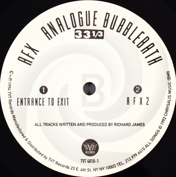 AFX - Analogue Bubblebath | TVT Records (TVT 4810-1) - 4