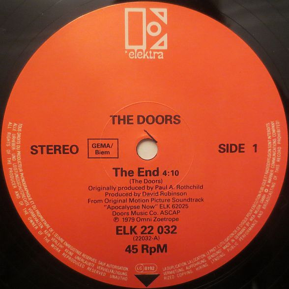 The Doors - The End | Elektra (ELK 22 032) - 4