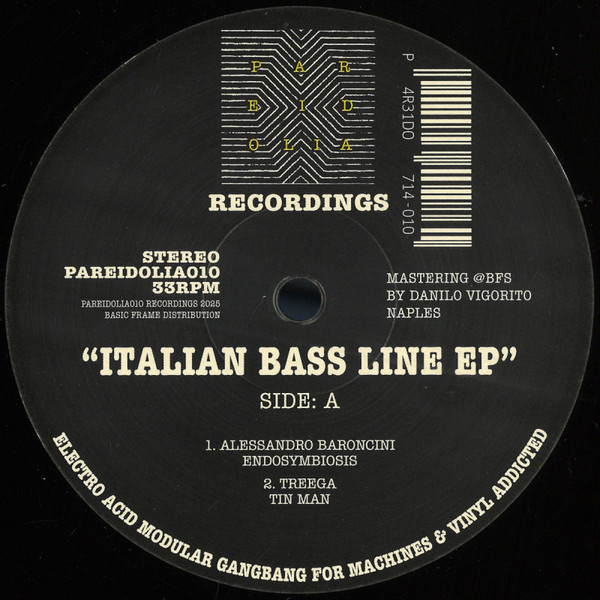 Various - Italian Bass Line EP | Pareidolia Recordings (PAREIDOLIA010)