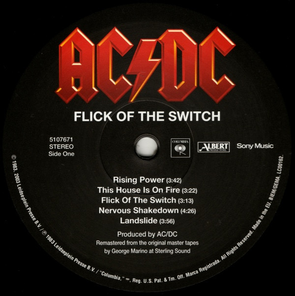 AC/DC - Flick Of The Switch | Columbia (5107671)