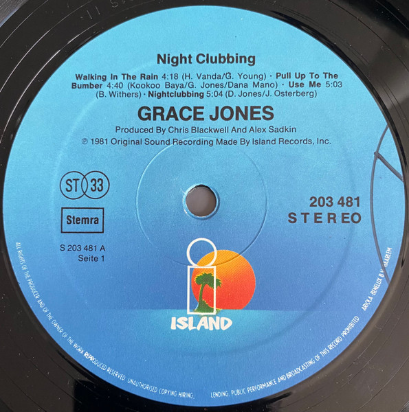 Grace Jones - Nightclubbing | Island Records (203 481) - 4