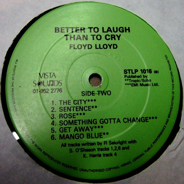 Floyd Lloyd - Better To Laugh Than To Cry | Vista Sounds (STLP 1016) - 4