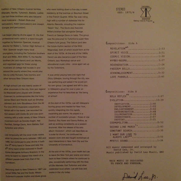 David Lee - Evolution | Universal Sound (USLP37) - 3 David Lee - Evolution | Universal Sound (USLP37) - 3