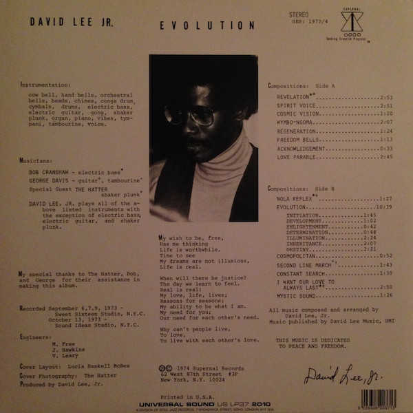 David Lee - Evolution | Universal Sound (USLP37) - 4 David Lee - Evolution | Universal Sound (USLP37) - 4