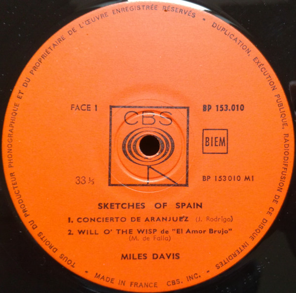 Miles Davis - Sketches Of Spain | CBS (BP 153010) - 3 Miles Davis - Sketches Of Spain | CBS (BP 153010) - 3