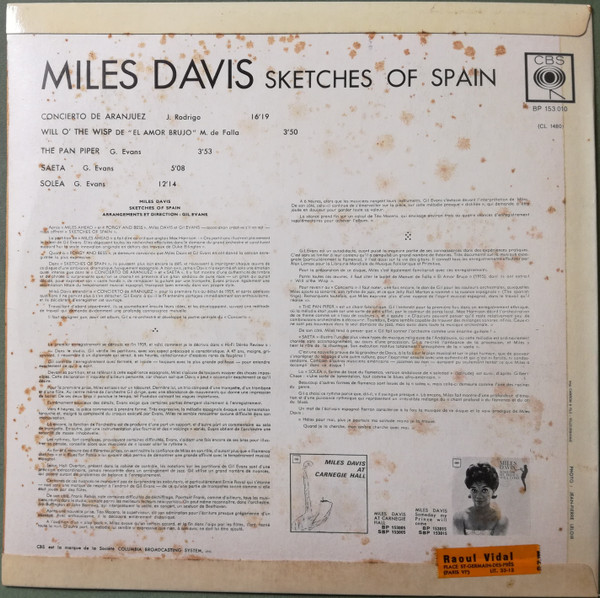 Miles Davis - Sketches Of Spain | CBS (BP 153010) - 2 Miles Davis - Sketches Of Spain | CBS (BP 153010) - 2