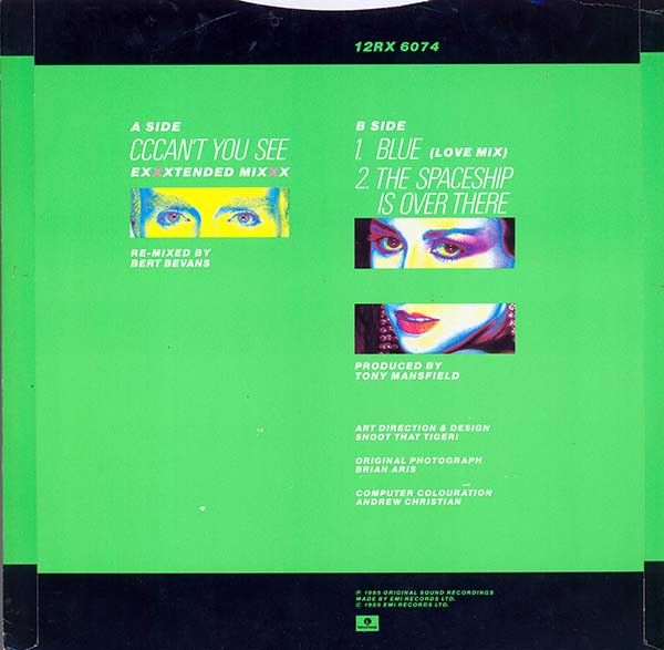 Vicious Pink - Cccan't You See (Exxxtended Mixxx) | Parlophone (12RX 6074) - 2