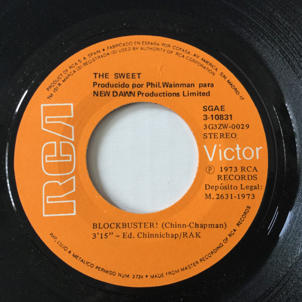The Sweet - Blockbuster! | RCA Victor (3-10831)
