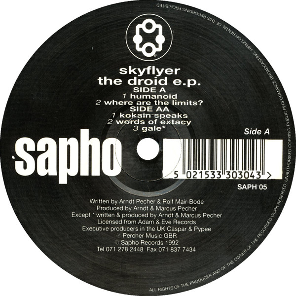 Skyflyer - The Droid E.P. | Sapho (SAPH 05) - main