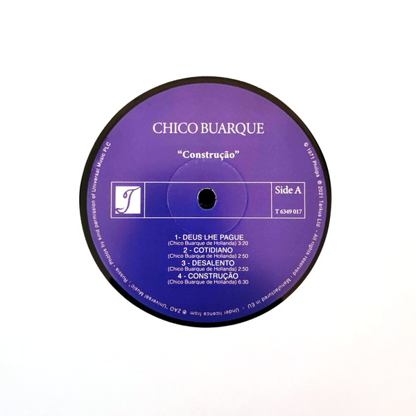 Chico Buarque - Construção | Tarkus Ltd. (T 6349 017) - 3 Chico Buarque - Construção | Tarkus Ltd. (T 6349 017) - 3