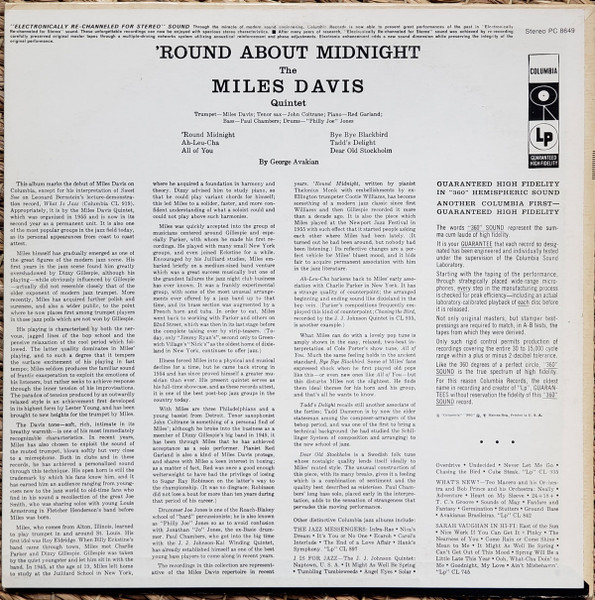 Miles Davis - 'Round About Midnight | Columbia (PC 8649) - 2