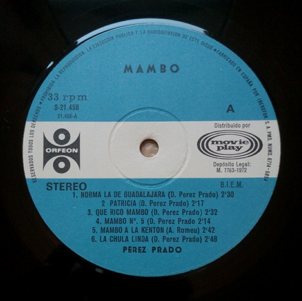 Perez Prado - ¡Mambo! | Orfeon (S-21.458) - 3
