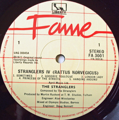 The Stranglers - Stranglers IV (Rattus Norvegicus) | Fame (FA 3001) - 2 The Stranglers - Stranglers IV (Rattus Norvegicus) | Fame (FA 3001) - 2