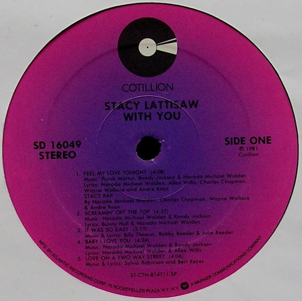 Stacy Lattisaw - With You | Cotillion (SD 16049) - 3 Stacy Lattisaw - With You | Cotillion (SD 16049) - 3