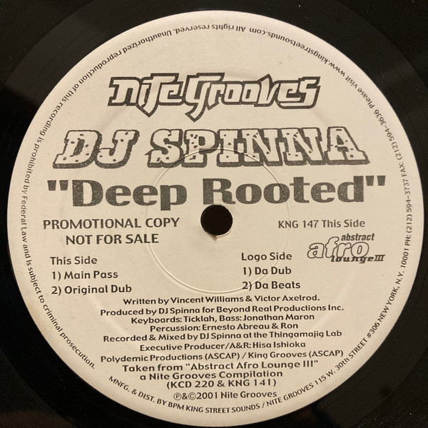 DJ Spinna - Deep Rooted | Nite Grooves (KNG 147) - main