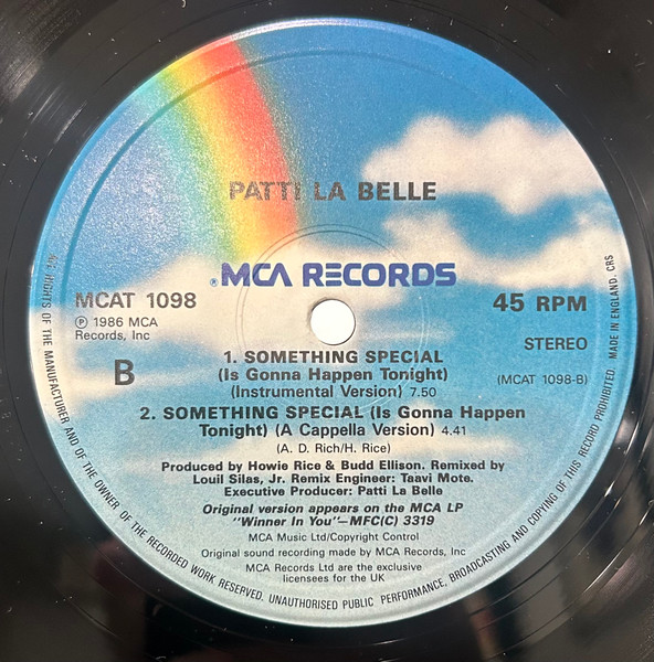 Patti LaBelle - Something Special (Is Gonna Happen Tonight) | MCA Records (MCAT 1098) - 4 Patti LaBelle - Something Special (Is Gonna Happen Tonight) | MCA Records (MCAT 1098) - 4
