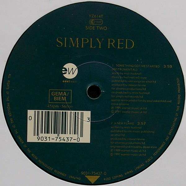Simply Red - Something Got Me Started | EastWest (9031-75437-0) - main