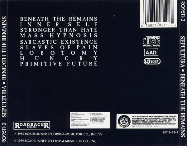 Sepultura - Beneath The Remains | Roadracer Records (RO 9511-2) - 2
