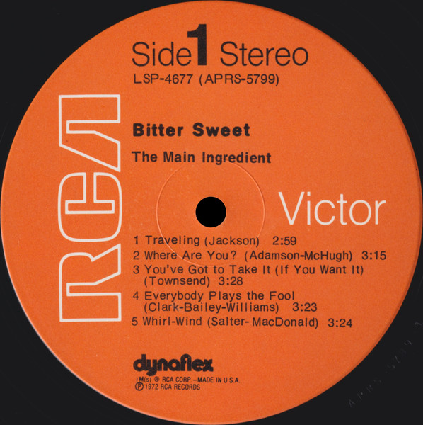 The Main Ingredient - Bitter Sweet | RCA Victor (LSP-4677) - 3 The Main Ingredient - Bitter Sweet | RCA Victor (LSP-4677) - 3