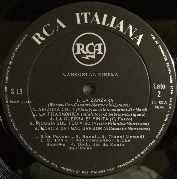 Various - Canzoni Al Cinema | RCA Italiana (S 13) - 4
