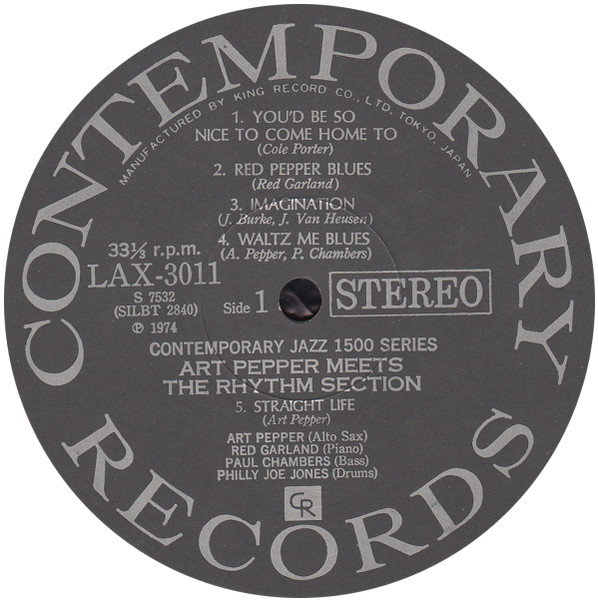 Art Pepper - Art Pepper Meets The Rhythm Section | Contemporary Records (LAX 3011) - 4