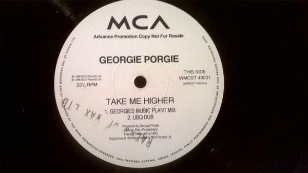 Georgie Porgie - Take Me Higher (Promo no1) | MCA Records (WMCST 40031) - 2 Georgie Porgie - Take Me Higher (Promo no1) | MCA Records (WMCST 40031) - 2