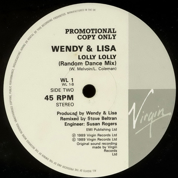 Wendy & Lisa - Lolly Lolly | Virgin (WL 1) - 2 Wendy & Lisa - Lolly Lolly | Virgin (WL 1) - 2