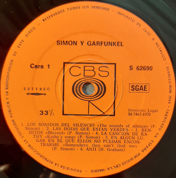 Simon & Garfunkel - Sounds Of Silence | CBS (S-62690) - 3