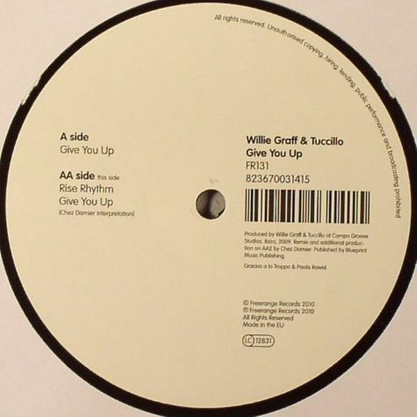 Willie Graff & Tuccillo - Give You Up | Freerange Records (FR131)