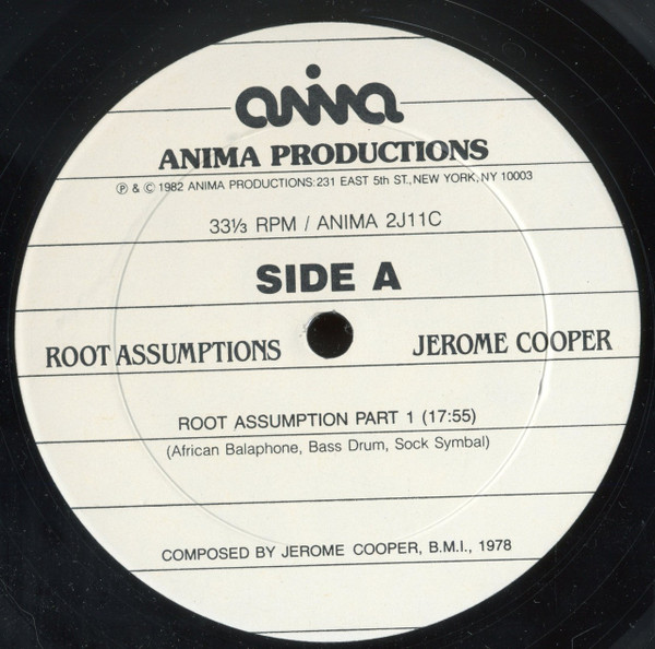 Jerome Cooper - Root Assumptions | Anima Productions (ANIMA 2J11C) - 3