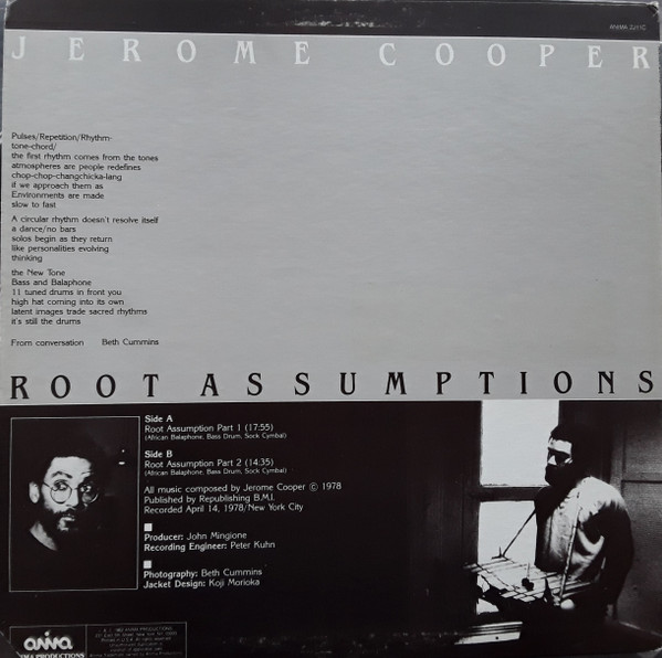 Jerome Cooper - Root Assumptions | Anima Productions (ANIMA 2J11C) - 2