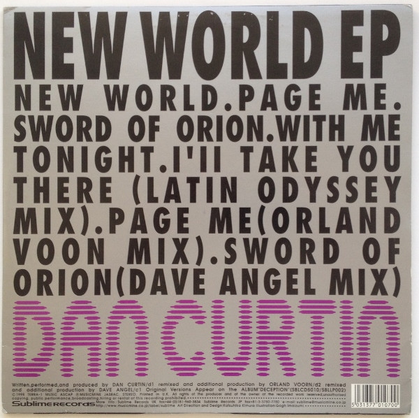 Dan Curtin - New World EP | Sublime Records (SBLLP010)