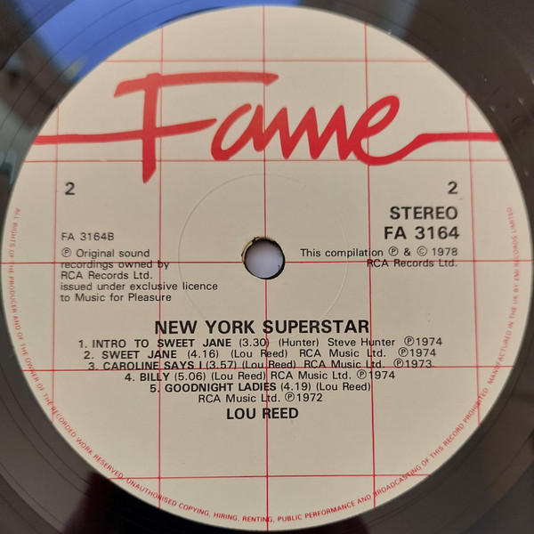 Lou Reed - New York Superstar | Fame (FA 3164) - 4
