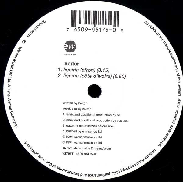 Heitor - Ligeirin | EastWest (4509-95175-0) - 4