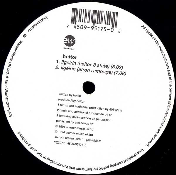 Heitor - Ligeirin | EastWest (4509-95175-0) - 3